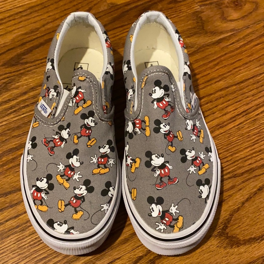 Authentic Mickey Mouse slip-on Vans; Disney